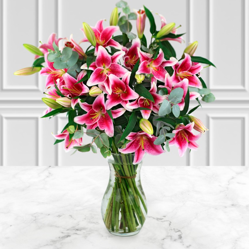 Deluxe Pink Lily Bouquet
