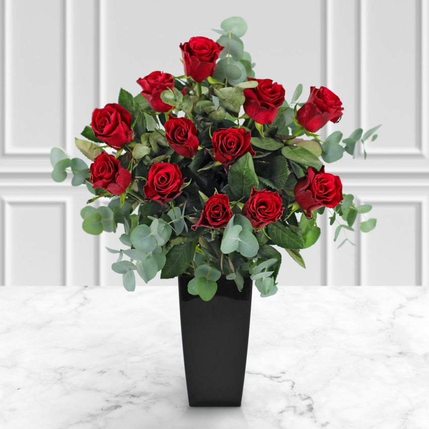 Valentine's Dozen Luxury Red Roses