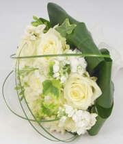 White Rose Bridal Bouquet