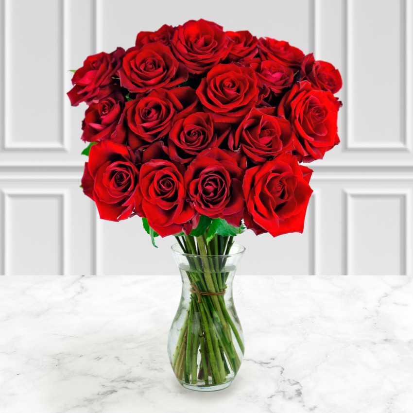 18 Select Red Roses, FREE UK Delivery, Post-a-Rose Flowers