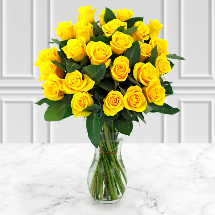 Two Dozen Deluxe Yellow Roses