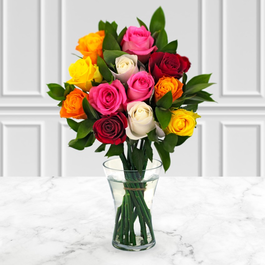 Dozen Deluxe Assorted Roses
