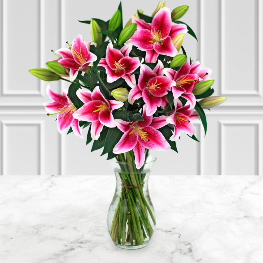 Large Pink Lily Bouquet